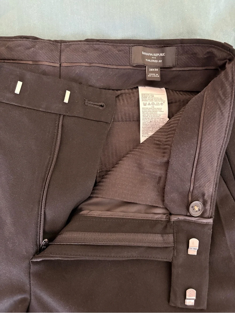 Banana Republic Men's Black Slim Dress Pants 28x30